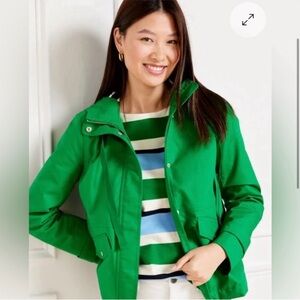 New Talbots Hooded Water Resistant Coat sz L